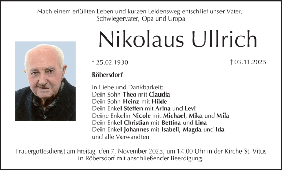 Anzeige von Nikolaus Ullrich von MGO