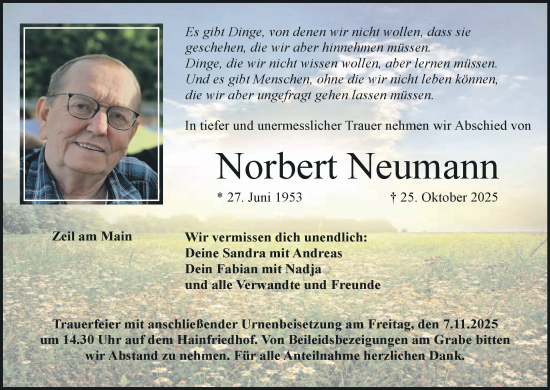 Anzeige von Norbert Neumann von MGO