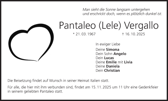Anzeige von Pantaleo Vergallo von MGO