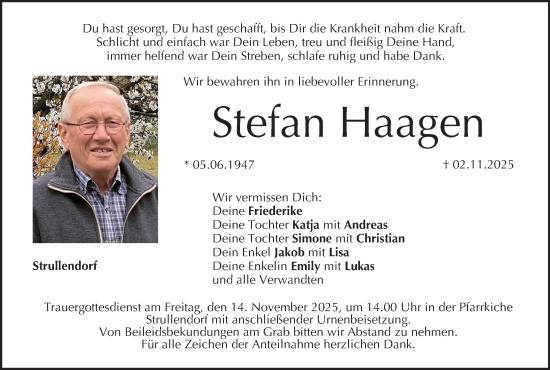 Anzeige von Stefan Haagen von MGO