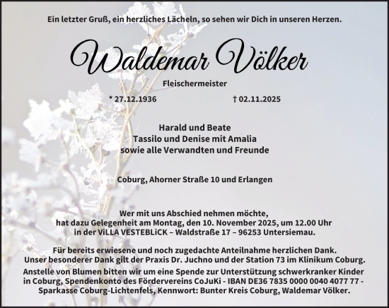 Anzeige von Waldemar Völker von MGO