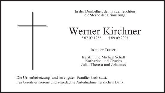 Anzeige von Werner Kirchner von MGO