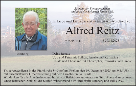 Anzeige von Alfred Reitz von MGO