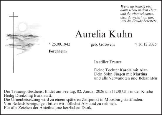 Anzeige von Aurelia Kuhn von MGO