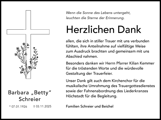 Anzeige von Barbara Schreier von MGO