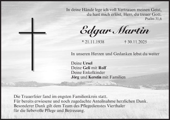 Anzeige von Edgar Martin von MGO
