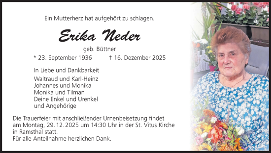 Anzeige von Erika Neder von MGO