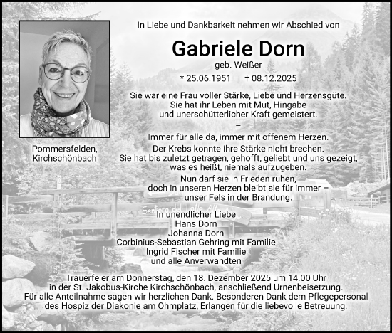 Anzeige von Gabriele Dorn von MGO