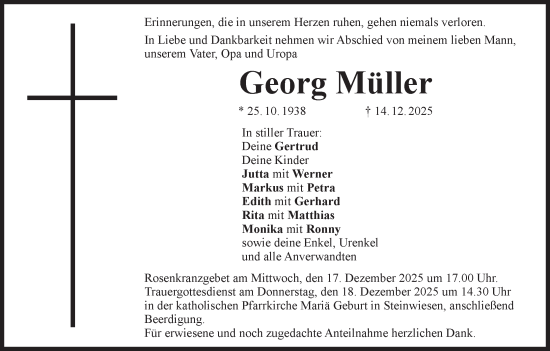 Anzeige von Georg Müller von MGO