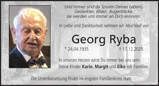Anzeige von Georg Ryba von MGO