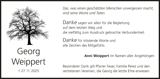Anzeige von Georg Weippert von MGO