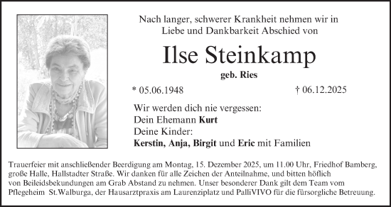 Anzeige von Ilse Steinkamp von MGO