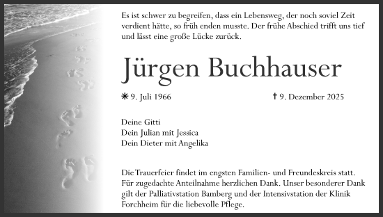 Anzeige von Jürgen Buchhauser von MGO