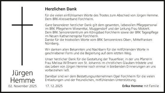 Anzeige von Jürgen Hemme von MGO