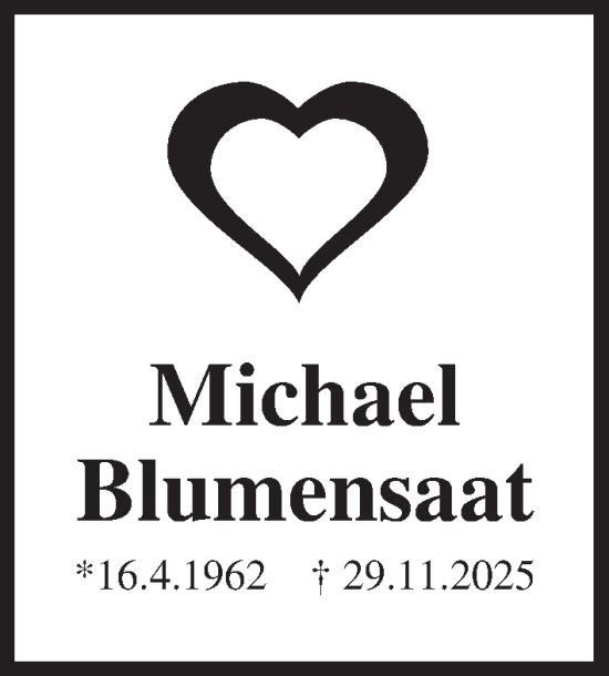 Anzeige von Michael Blumensaat von MGO