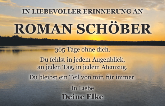 Anzeige von Roman Schöber von MGO