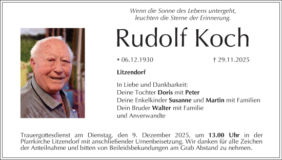 Anzeige von Rudolf Koch von MGO