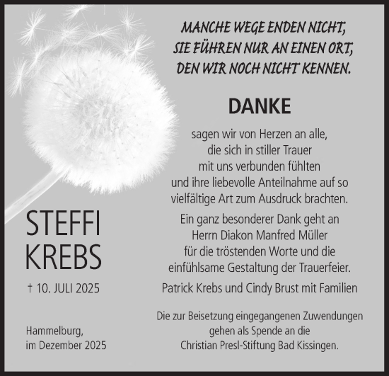 Anzeige von Steffi Krebs von MGO