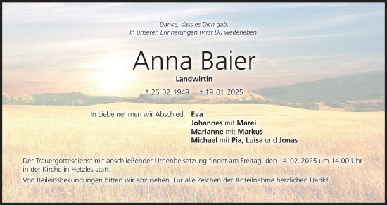 Anzeige von Anna Baier von MGO
