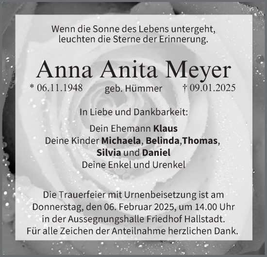 Anzeige von Anna Anita Meyer von MGO