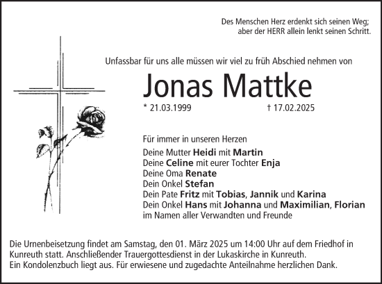 Anzeige von Jonas Mattke von MGO