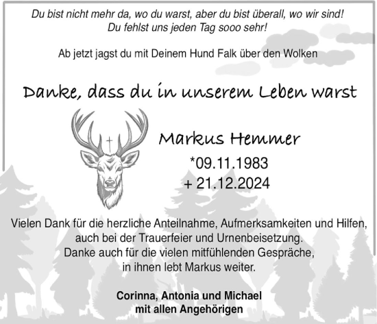 Anzeige von Markus Hemmer von MGO