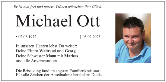 Anzeige von Michael Ott von MGO