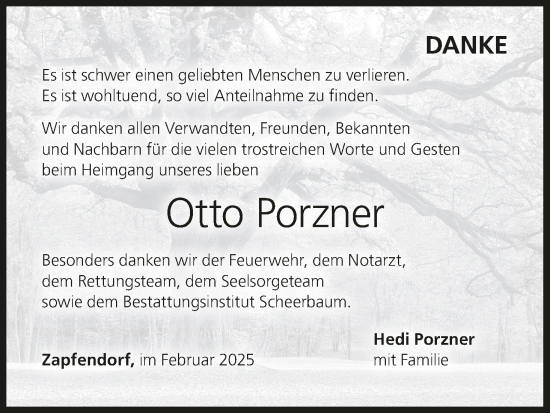 Anzeige von Otto Porzner von MGO