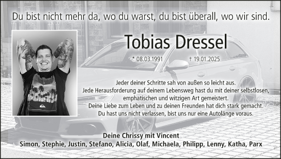 Anzeige von Tobias Dressel von MGO