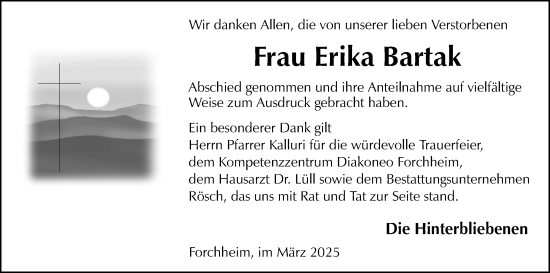 Anzeige von Erika Bartak von MGO