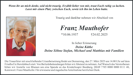 Anzeige von Franz Mauthofer von MGO