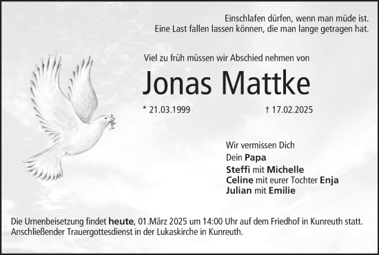 Anzeige von Jonas Mattke von MGO