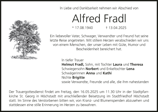 Anzeige von Alfred Fradl von MGO