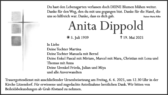 Anzeige von Anita Dippold von MGO