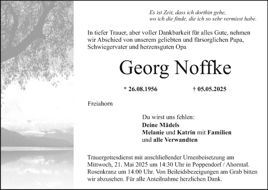 Anzeige von Georg Noffke von MGO