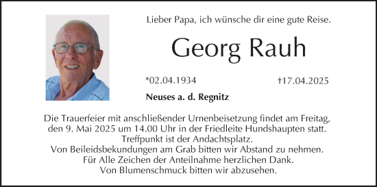Anzeige von Georg Rauh von MGO