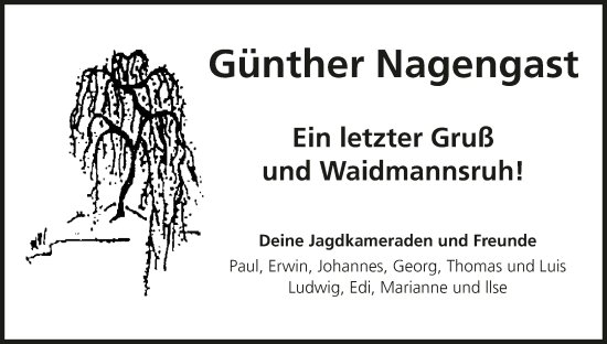 Anzeige von Günther Nagengast von MGO