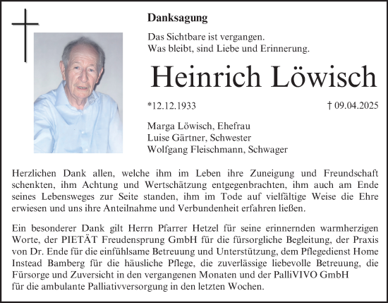 Anzeige von Heinrich Löwisch von MGO