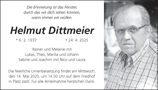 Anzeige von Helmut Dittmeier von MGO