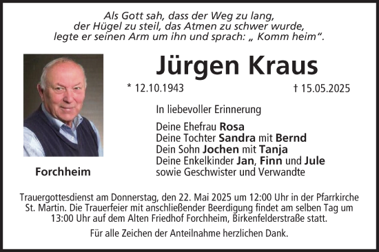 Anzeige von Jürgen Kraus von MGO