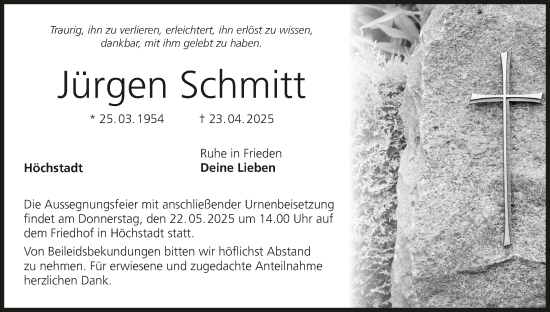 Anzeige von Jürgen Schmitt von MGO