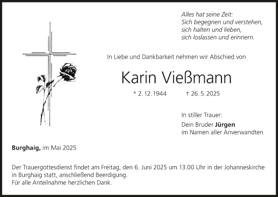 Anzeige von Karin Vießmann von MGO