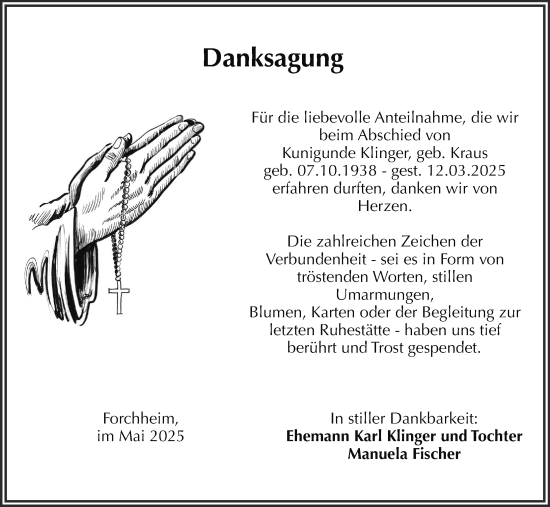 Anzeige von Kunigunde Klinger von MGO
