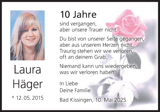 Anzeige von Laura Häger von MGO