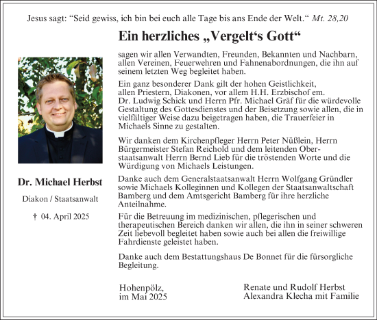 Anzeige von Michael Herbst von MGO