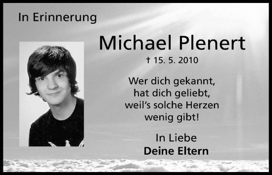 Anzeige von Michael Plenert von MGO