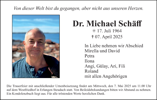 Anzeige von Michael Schäff von MGO