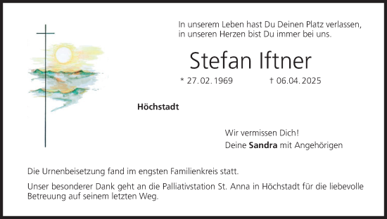 Anzeige von Stefan Iftner von MGO