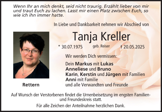 Anzeige von Tanja Kreller von MGO