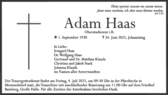 Anzeige von Adam Haas von MGO